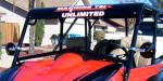 Billet Side View Mirrors on a Yamaha Rhino